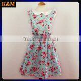 Floral Dress Peter Pan Collar Dress Summer Dress thumbnail-1