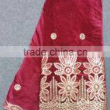 2015 Popular Style African Velvet Lace With Sequins for Girl Dresses thumbnail-1