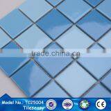 China Foshan Blue Glazed Decorative Swimming Pool Tile Blue