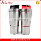 Custom Logo Metal Shaker Bottle,700ML+200ML Metal Shakers for Protein BPA free