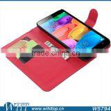 Standing Style Credit Card for Huawei Honor 7 Leather Case, PU Leather+PU Flip Wallet Case for Honor 7 thumbnail-1