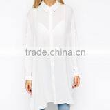 2015 Fashion Design White Lady Blouse Shirt thumbnail-3