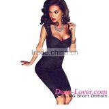 White Bandeau Color-block Women Two Pieces Skirt and Crop Top Set thumbnail-4