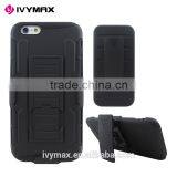 China Manufacturer Black Hybrid Holster Combo Plastic Mobile Phone Case for Iphone 6 Quality Choice Most Popular