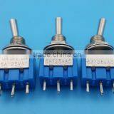 50Pcs Blue MTS-103 3-Pin 6MM Mini SPDT ON-OFF-ON 6A 125VAC Toggle Switches thumbnail-1
