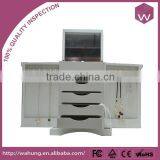 Custom Matte White Wooden Mirror Jewelry Cabinet WH-3573 thumbnail-2