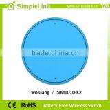 Self Powered 2 Gang Wireless Remote Control Switch With Flexible Paring thumbnail-6