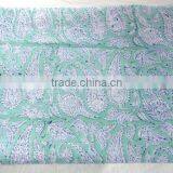 RTHCFC-13 Green Paisley Wooden Block Printed Cotton Good Export Quality Fabric Indian Traditional Manufacturer Wholesaler Jaipur