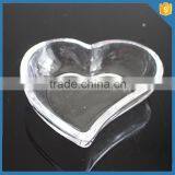 LXHY-P016 Heart Shape Clear Decorative Glass Plate