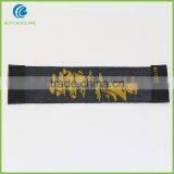 2016 High Density Damask Woven Label End Fold Soft Material Black Main Label For Clothing thumbnail-4
