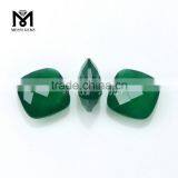 Messi Gems Faceted Loose Stone Cushion 10 x 10 Emerald Agate Gem thumbnail-2