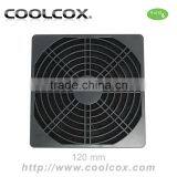 CoolCox 120mm fan filter,plastic and sponge material,exhaust fan filter,dust filter