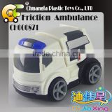 2015 best toys gift-plastic mini friction ambulance wholesale toys for kid