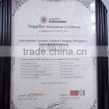 supplier assessment certificate