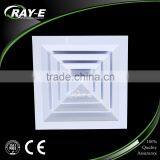 Factory Price Aluminum Air Ventilation System 4 Way Supply Duct Ceiling Square Air Diffuser thumbnail-2
