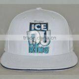 Guangzhou Hat Factory Professional Custom 100% Cotton / 6 Panel/white/embroidery Logo/flat Brim Hat
