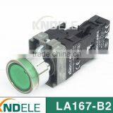 Flat Waterproof Electrical Push Button Switch With LED Auto-lock,silver Contact Grade A LA167-B2-BZ