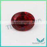 Russian Material Synthetic Colored Stones Ruby Gems #8 Oval Cut Lab Creat Red Corundum Gems for Jewellry Price Free Samples thumbnail-1