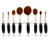 2016 Best Selling Products 10pcs Makeup Brushes Set Rose Gold Oval Makeup Brush thumbnail-2