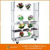 Cheap Aluminum Flower Plant Pot Garden Display Trolley Cart Stand thumbnail-5
