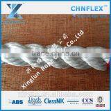 Hot sale 3-strand white nylon marine rope