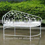 Durable and Elegant Chaise Longue Wrought Iron Garden Bench thumbnail-1