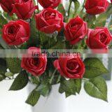 Home Wedding Decor Moisturizing Feel Roses Artificial Silk Flowers Wholesale thumbnail-1