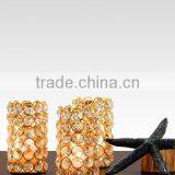 Crystal Tea Light, Gold Votive, Crystal Gold Tea Light thumbnail-1