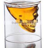 Skull Heat Resistant Glass Coffee Cup Personalized Skull Heads Hand Blown Double Wall Glass Cup thumbnail-2