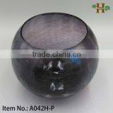 Handmade Round Ball Crackled Flower Vase thumbnail-2