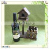 Популярный элегантный деревянный виночный ящик в форме домика с садом thumbnail-5