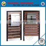 WOODEN STAND STAINLESS STEEL TOWNHOUSE MAILBOX thumbnail-1