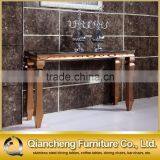 Classic Gold Console Table With Marble Top for Home thumbnail-1