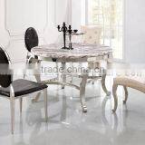 Fancy Round Marble Top Dining Table Home Furniture thumbnail-2