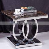 Luxury Dining Room Set Marble Top Side Table thumbnail-4
