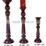 Wood Piller Candle Stand, Hand Carved Wooden Candle Holder, Tall Wooden Candle Holder, Wedding Decoratiion Candle Holder thumbnail-1