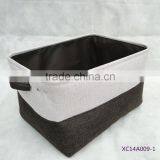 Fashion Cloth Storage Basket With Trim and Short Handle thumbnail-1