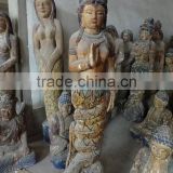 hand made carving wooden Kuanyin statue 165cm high