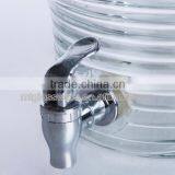 Clear Machine Made Glass Dispenser for Juice Beverage Water With Silver Tap thumbnail-2