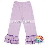 Wholesale Plain Cotton Baby Icing Pants Boutique Ruffle Pants Girls