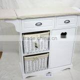 Furniture Woven Basket Cabinet With Ironing Board thumbnail-4