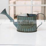 Decorative Garden Painted Antique Flower Metal Tin Pot Bucket thumbnail-4