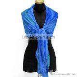 Dyed Silk Scarf, Multi-color, 100% Handicraft in Vietnam thumbnail-3