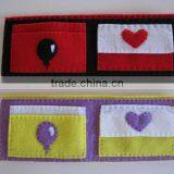 Low Price Polyester Ticket Sleeve id Card Purse Cotton Fabric Custom Wallet Wholesale With Sewing Panda Balloon for Teenager thumbnail-2