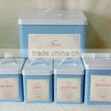 Hot Sale Square Kitchen Storage Set of 5 Bread Bin Coffee/Tea Canister thumbnail-1