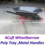 America 4Cuft Poly Tray Metal Handles Wheelbarrow for Gardenning thumbnail-2
