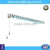 10' x 8' Patio Manual Retractable Sun Shade Awning thumbnail-3