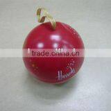 Metal X' Mas Ball With Gold Rope, Christmass Ball, Tin Ball With Ribbon thumbnail-1