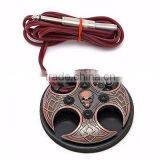 Tattoo Foot Switch Pedal Control Flat Stainless Steel 360 Skull Power Supply thumbnail-1