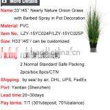 Wholesale Artificial Grass Potted Onion Grass With Barbed Spray Fake Grass Bonsai Plants for Home Decoration thumbnail-6